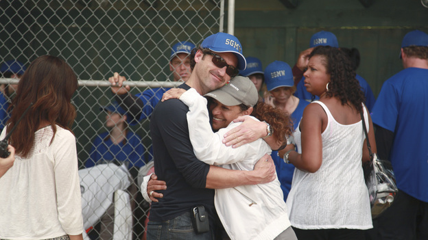 GREY'S ANATOMY - "Put Me In, Coach" - Owen stresses teamwork and moves his leadership role over to the baseball field when he signs the doctors up for a baseball league, pitting them against their biggest competition, Seattle Presbyterian; Lexie tries to hide her jealous rage when she sees Mark with a new woman, but her emotions get the better of her; Alex fights to keep Zola at Seattle Grace after it is suggested that she be moved to another hospital due to a conflict of interest with Meredith and Derek; and Richard scolds Meredith and Bailey for their feud, on Grey's Anatomy, THURSDAY, OCTOBER 27 (9:00-10:02 p.m., ET) on the ABC Television Network. (ABC/RICHARD CARTWRIGHT)PATRICK DEMPSEY, DEBBIE ALLEN (DIRECTOR)