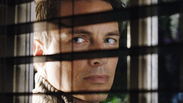 DESPERATE HOUSEWIVES - "A Little Night Music" - Angie comes face to face with her ex, Patrick Logan (John Barrowman), after years on the run, SUNDAY, MAY 2 (9:00-10:01 p.m., ET) on ABC's "Desperate Housewives." Meanwhile, Gaby and Susan plan an elaborate scheme against their husbands, Lynette sees a darker side of Eddie, and Bree meets a woman who knows Sam all too well. (ABC/RON TOM) JOHN BARROWMAN
