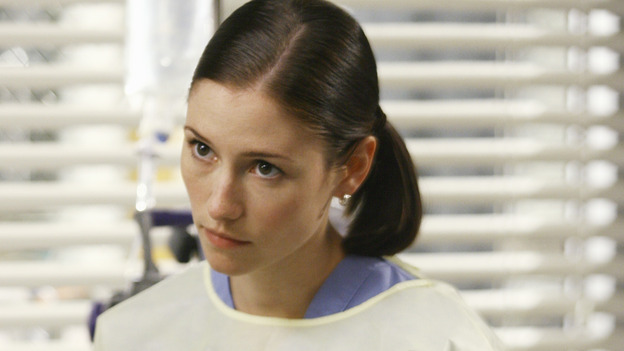 GREY'S ANATOMY - "Haunt You Every Day" - It's Halloween, and the day is full of surprises for the doctors of Seattle Grace - Alex receives an unexpected and welcome visit from his former patient, Ava/Rebecca, Meredith is convinced that her mother's ashes are haunting her, Cristina is snubbed by a surgeon she admires, and Callie announces George and Izzie's affair to their fellow doctors, on "Grey's Anatomy," THURSDAY, OCTOBER 25 (9:00-10:02 p.m., ET) on the ABC Television Network. (ABC/SCOTT GARFIELD)CHYLER LEIGH