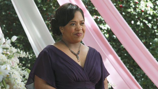 GREY'S ANATOMY - "White Wedding" - As Callie and Arizona's wedding approaches, the couple quickly realize that the day they've been looking forward to is not turning out the way they'd envisioned. Meanwhile Alex continues to make the other residents jealous as he appears to be the top contender for Chief Resident, Meredith and Derek make a decision that will change their lives forever, and Dr. Perkins presents Teddy with a very tempting proposition, on Grey's Anatomy," THURSDAY, MAY 5 (9:00-10:01 p.m., ET) on the ABC Television Network. (ABC/RICHARD CARTWRIGHT)CHANDRA WILSON