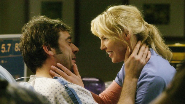 GREY'S ANATOMY - "17 Seconds" - Finn gives a health update on Doc, Meredith is assigned to work with Callie for the day while George gets paired with Derek, and Burke and Izzie continue to try to find a heart for Denny, on part one of the season finale of "Grey's Anatomy," SUNDAY, MAY 14 (10:00-11:00 p.m., ET) on the ABC Television Network. (ABC/BYRON COHEN)JEFFREY DEAN MORGAN, KATHERINE HEIGL