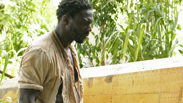 LOST - "The 23rd Psalm" - Mr. Eko interrogates Charlie about the Virgin Mary statue, Claire begins to lose faith in Charlie when she discovers his secret, and Jack is an interested observer when Kate gives the recovering Sawyer a much-needed haircut, on "Lost," WEDNESDAY, JANUARY 11 (9:00-10:00 p.m., ET), on the ABC Television Network. (ABC/MARIO PEREZ) ADEWALE AKINNUOYE-AGBAJE
