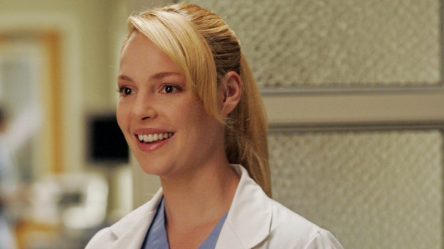 GREY'S ANATOMY - "My Favorite Mistake" - George meets his new father-in-law (and is in no condition to make a good impression), Alex helps Jane Doe determine how the world will see her from now on, the hospital board begins interviewing the candidates for the Chief's position, and Izzie wrestles with a startling revelation, on "Grey's Anatomy," THURSDAY, MARCH 29 (9:00-10:01 p.m., ET) on the ABC Television Network. (ABC/VIVIAN ZINK)KATHERINE HEIGL