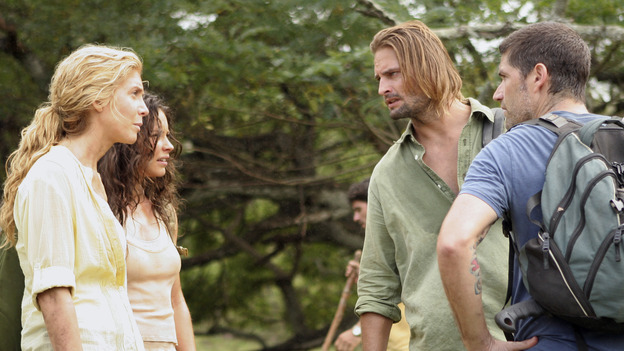 LOST - "Through the Looking Glass" - Jack and the castaways begin their efforts to make contact with Naomi's rescue ship, on the season finale of "Lost," WEDNESDAY, MAY 23 (9:00-11:00 p.m., ET), on the ABC Television Network. (ABC/MARIO PEREZ)ELIZABETH MITCHELL, EVANGELINE LILLY, JOSH HOLLOWAY, MATTHEW FOX
