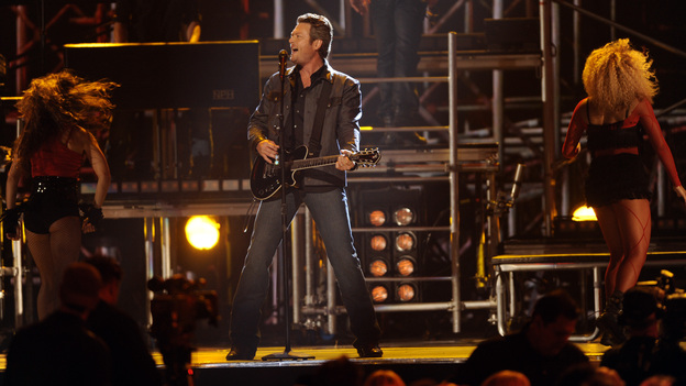 THE 45th ANNUAL CMA AWARDS - THEATRE - "The 45th Annual CMA Awards" broadcast live on ABC from the Bridgestone Arena in Nashville on WEDNESDAY, NOVEMBER 9 (8:00-11:00 p.m., ET). (ABC/KATHERINE BOMBOY-THORNTON)BLAKE SHELTON