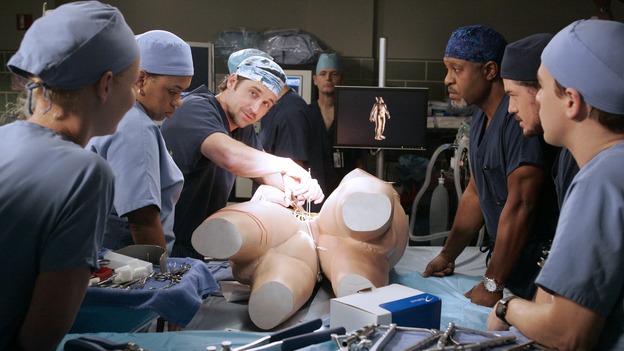 GREY'S ANATOMY - "Don't Stand So Close to Me" - Recent events strain Burke and Cristina's relationship, Meredith's half-sister, Molly, is admitted to the hospital, and Mark and Derek must work together when two close-knit brothers seek medical help, on "Grey's Anatomy," THURSDAY, NOVEMBER 30 (9:00-10:01 p.m., ET) on the ABC Television Network. (ABC/VIVIAN ZINK)KATHERINE HEIGL, CHANDRA WILSON, PATRICK DEMPSEY, JAMES PICKENS, JR., ERIC DANE, T.R. KNIGHT