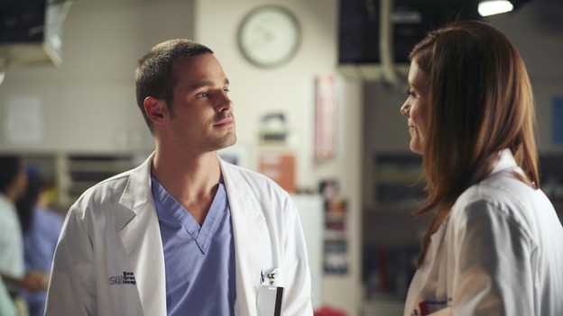 GREY'S ANATOMY - "From a Whisper to a Scream" - A traumatic car accident fills the ER, Cristina has a crisis of conscience about her deceptive teamwork with Burke, and Izzie pushes the boundaries of her probation, on "Grey's Anatomy," THURSDAY, NOVEMBER 23 (9:00-10:01 p.m., ET) on the ABC Television Network. (ABC/KAREN NEAL)JUSTIN CHAMBERS, KATE WALSH