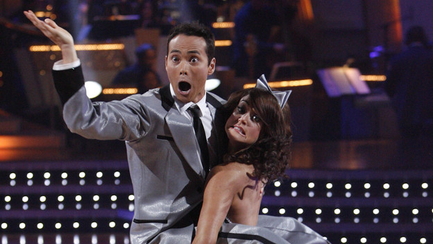 DANCING WITH THE STARS - "Episode 906" - It was a night of Waltz, Jitterbug and the first competition Mambo group routine, on "Dancing with the Stars," MONDAY, OCTOBER 26 (8:00-10:02 p.m., ET), on the ABC Television Network. (ABC/ADAM LARKEY)MARK DACASCOS, LACEY SCHWIMMER