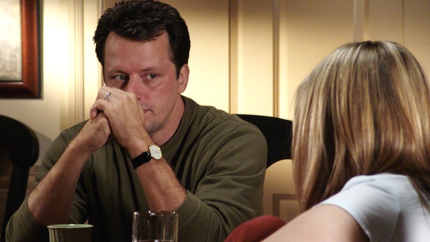 DESPERATE HOUSEWIVES - "Guilty" -- In the aftermath of tragedy, the residents of Wisteria Lane take stock of their lives. Meanwhile, Susan grows suspicious of Mike Delfino's real reason for moving to the street, Lynette reaches the breaking point in her addiction to the twins' ADD medication, and the mysterious Mr. Shaw (guest star Richard Roundtree) gets down to business, on "Desperate Housewives," SUNDAY, NOVEMBER 28 (9:00-10:01 p.m., ET) on the ABC Television Network.  (ABC/DANNY FELD)STEVEN CULP, JOY LAUREN
