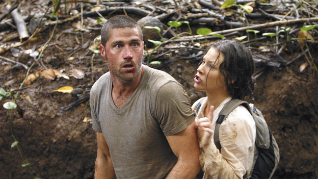 LOST - "All the Best Cowboys Have Daddy Issues" - Survivors wonder why Charlie and the pregnant Claire have been abducted - and by whom -- and a search party ventures into the treacherous jungle to try to find and rescue the missing duo. Meanwhile, inner-demons about his father resurface for Jack, and Boone and Locke discover another island mystery, on "Lost," WEDNESDAY, DECEMBER 8 (8:00-9:00 p.m., ET), on the ABC Television Network. (ABC/MARIO PEREZ) MATTHEW FOX, EVANGELINE LILLY