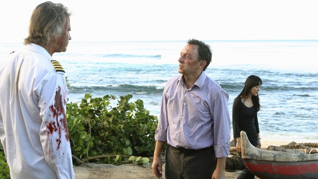LOST - "Namaste" - When some old friends drop in unannounced, Sawyer is forced to further perpetuate his lie in order to protect them, on "Lost," WEDNESDAY, MARCH 18 (9:00-10:02 p.m., ET) on the ABC Television Network. (ABC/MARIO PEREZ)JEFF FAHEY, MICHAEL EMERSON, YUNJIN KIM