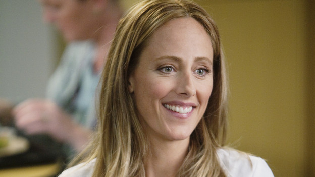 GREY'S ANATOMY - "New History"- When Owen recruits his fellow Iraqi War vet, Dr. Teddy Altman, as the new cardiothoracic surgeon, Cristina questions Teddy's abilities in the OR and the nature of their past relationship. Meanwhile Izzie returns to Seattle Grace with her high school mentor seeking treatment for his dementia, and the stress of Richard's responsibilities, post-merger, are taking their toll, on "Grey's Anatomy," THURSDAY, NOVEMBER 12 (9:00-10:01 p.m., ET) on the ABC Television Network. (ABC/RANDY HOLMES)KIM RAVER