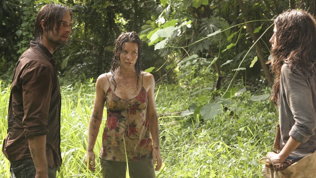 LOST - Awarded the 2005 Emmy and 2006 Golden Globe for best drama series, and a 2007 Golden Globe nomination for best drama series and best actress for Evangeline Lilly, "Lost" returns for the second act of its third season of action-packed mystery and adventure -- that will continue to bring out the very best and the very worst in the people who are lost -- WEDNESDAY, FEBRUARY 7 (10:00-11:00 p.m., ET), on the ABC Television Network. In the return episode, "Not in Portland," Jack is in command as the fate of Ben's life literally rests in his hands. Meanwhile, Kate and Sawyer find an ally in one of "The Others," and Juliet makes a shocking decision that could endanger her standing with her people. (ABC/MARIO PEREZ)JOSH HOLLOWAY, EVANGELINE LILLY, TANIA RAYMONDE