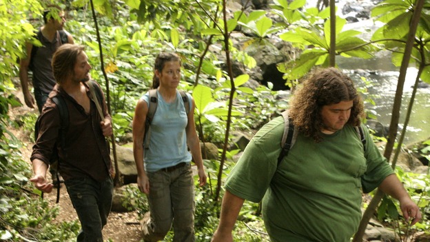 LOST -- "Live Together, Die Alone" - After discovering something odd just offshore, Jack and Sayid come up with a plan to confront "The Others" and hopefully get Walt back. Meanwhile, Eko and Locke come to blows as Locke makes a potentially cataclysmic decision regarding the "button" and the hatch, on the season finale of "Lost," WEDNESDAY, MAY 24 (9:00-11:00 p.m., ET), on the ABC Television Network. (ABC/MARIO PEREZ)MATTHEW FOX, JOSH HOLLOWAY, EVANGELINE LILY, JORGE GARCIA