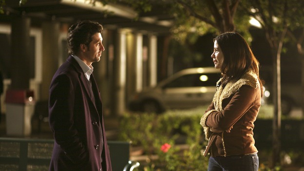 GREY'S ANATOMY - "Forever Young" - The ER is filled with teenagers after a schoolbus crash, Bailey treats a patient who was her high school crush, Derek goes out on a date with a fellow doctor, and Thatcher enters the ER looking for Meredith, on "Grey's Anatomy," THURSDAY, NOVEMBER 15 (9:00-10:02 p.m., ET) on the ABC Television Network. (ABC/RICHARD CARTWRIGHT)PATRICK DEMPSEY, LAUREN STAMILE