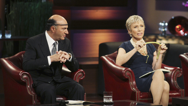 SHARK TANK - "Episode 203" - While successful comedian and businessman Jeff Foxworthy makes his debut as a guest "Shark" investor, Vincent Pastore ("The Sopranos") becomes the first celebrity to pitch a business proposition to the Sharks. He and his New Jersey business partner present a novel idea that could have everyone holding on tighter to their money. Also, a flight attendant and her husband, from Georgia, believe their unique portable child's seat will help make traveling with kids much easier; an entrepreneur from Dallas believes he has revolutionized the sweat band; another entrepreneur from North Carolina has an emotional attachment to a business his father started before he passed away; and there'll be an update on Tiffany Krumin, the maker of Ava the Elephant, a device that went from a home-made prototype to a mass-produced product sold in retail chains nationwide, on "Shark Tank," FRIDAY, APRIL 8 (8:00-9:00 p.m., ET) on ABC. (ABC/MICHAEL ANSELL)KEVIN O'LEARY, BARBARA CORCORAN
