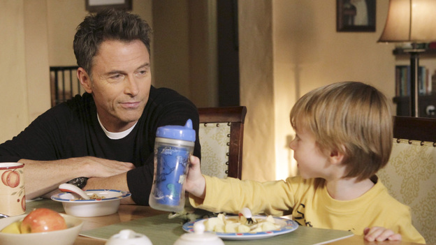 PRIVATE PRACTICE - "Are You My Mother?" -- Cooper struggles with whether or not to punish Mason after he catches him stealing; Pete and Violet find it hard to split time with Lucas now that they're living apart; Addison makes changes in her home life to prepare for a potential new baby; Violet and Jake work with two women and a man involved in a polyamorous triad; meanwhile Amelia returns to the practice and realizes how badly she hurt Sheldon when she was abusing drugs, on "Private Practice," THURSDAY, JANUARY 5 (10:02-11:00 p.m., ET) on the ABC Television Network. (ABC/KAREN NEAL)TIM DALY, JACK/JOEY BOBO