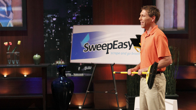 SHARK TANK - "Episode 207" -- A fiery entrepreneur from Washington, DC comes to the Shark Tank with her line of luxury maternity gowns; a Southern belle from South Carolina believes her homemade cakes will be the best the Sharks have ever tasted; and a couple from Minnesota believe their business idea of a cooler fitting inside a golf bag is a sure-fire way to save money on the golf course. Also, the Sharks fight over a product invented by a stay-at-home dad inspired by his long days cleaning up after his kids, and there will be a follow-up on the duo behind Grease Monkey Wipes -- whose impassioned plea in Season 1 landed them a deal with Robert and Barbara -- on "Shark Tank," FRIDAY, APRIL 29 (8:00-9:00 p.m., ET). (ABC/CRAIG SJODIN)SHANE PANNELL (SWEEPEASY)