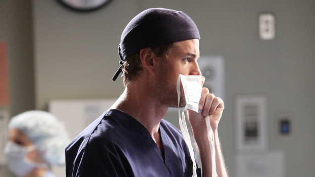 GREY'S ANATOMY - "Support System" - A devastated Cristina presses Owen to confess the intimate details of his affair; Mark takes his new authority very seriously when he steps in as chief for the day and butts heads with Richard over a patient's liver transplant; and Callie deems Meredith ready for the boards, while the rest of the residents continue to stress about the exam. Meanwhile, Callie, Arizona and Bailey plan a much needed ladies night for Teddy, on "Grey's Anatomy," THURSDAY, APRIL 12 (10:01-11:00 p.m., ET) on the ABC Television Network. (ABC/ADAM LARKEY)ERIC DANE