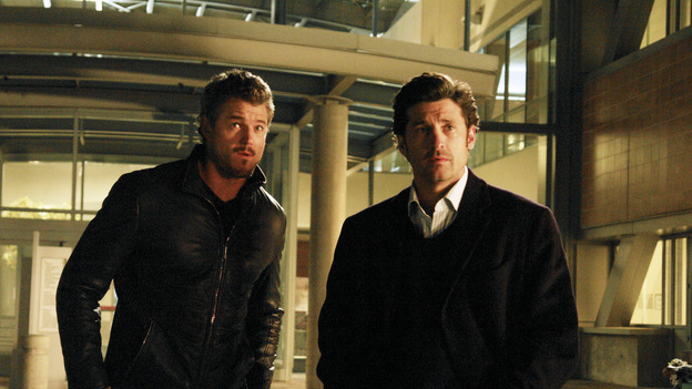 GREY'S ANATOMY - "Forever Young" - The ER is filled with teenagers after a schoolbus crash, Bailey treats a patient who was her high school crush, Derek goes out on a date with a fellow doctor, and Thatcher enters the ER looking for Meredith, on "Grey's Anatomy," THURSDAY, NOVEMBER 15 (9:00-10:02 p.m., ET) on the ABC Television Network. (ABC/RICHARD CARTWRIGHT)ERIC DANE, PATRICK DEMPSEY
