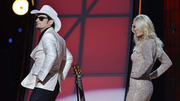 THE 46TH ANNUAL CMA AWARDS - THEATRE - "The 46th Annual CMA Awards" airs live THURSDAY, NOVEMBER 1 (8:00-11:00 p.m., ET) on ABC live from the Bridgestone Arena in Nashville, Tennessee. (ABC/KATHERINE BOMBOY-THORNTON)BRAD PAISLEY, CARRIE UNDERWOOD