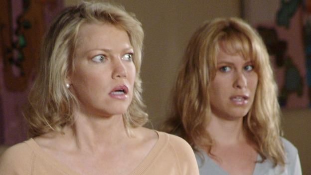 DESPERATE HOUSEWIVES - "Running to Stand Still" -- Lynette locks horns with an officious mom (guest star Sharon Lawrence) at the twins&Otilde; school who is trying to produce a &Ograve;politically correct&Oacute; play about Little Red Riding Hood. Meanwhile, Susan continues to investigate the mystery of Zach&Otilde;s sudden disappearance, Mama Solis (guest star Lupe Ontiveros) comes closer to discovering Gabrielle&Otilde;s dirty little secret, and Bree comes undone when Rex suggests they hire a sex surrogate, on &Ograve;Desperate Housewives,&Oacute; SUNDAY, NOVEMBER 7 (9:00-10:00 p.m., ET) on the ABC Television Network. (ABC/DANNY FELD) SHANNON O'HURLEY, EXTRA