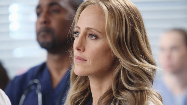 GREY'S ANATOMY - "State of Love and Trust" - As Derek begins his role as interim chief, he faces a potential lawsuit when Bailey and Meredith's patient awakens from anesthesia mid-surgery. Meanwhile, Teddy refuses to place Cristina on her service, as Arizona tests Alex out in Pediatrics, and Mark refuses to speak to a heartbroken Lexie, on "Grey's Anatomy," THURSDAY, FEBRUARY 4 (9:00-10:01 p.m., ET) on the ABC Television Network. (ABC/ADAM LARKEY)KIM RAVER
