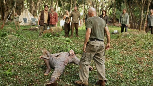 LOST -  "The Man Behind the Curtain" - Ben begrudgingly begins to introduce Locke to the secrets of the island, beginning with the mysterious Jacob. Meanwhile, Juliet's secret goes public, on "Lost," WEDNESDAY, MAY 9 (10:00-11:00 p.m., ET), on the ABC Television Network. (ABC/MARIO PEREZ)ANDREW DIVOFF, TERRY O'QUINN
