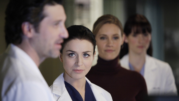 PRIVATE PRACTICE - "You Break My Heart" - Cooper and Charlotte take Erica to Seattle Grace to meet with Derek, Lexie and Amelia regarding a very risky surgery; Scott tells Violet that he would like to take their relationship to the next level; and Addison finds herself caught in the middle of Sam and Jake's fight about a patient.  Meanwhile, Sheldon warns Sam to be cautious as he deals with the return of his sister, Corinne, on Private Practice, THURSDAY, FEBRUARY 16 (10:02-11:00 p.m., ET) on the ABC Television Network.  (ABC/KELSEY MCNEAL)PATRICK DEMPSEY, CATERINA SCORSONE, KADEE STRICKLAND, CHYLER LEIGH