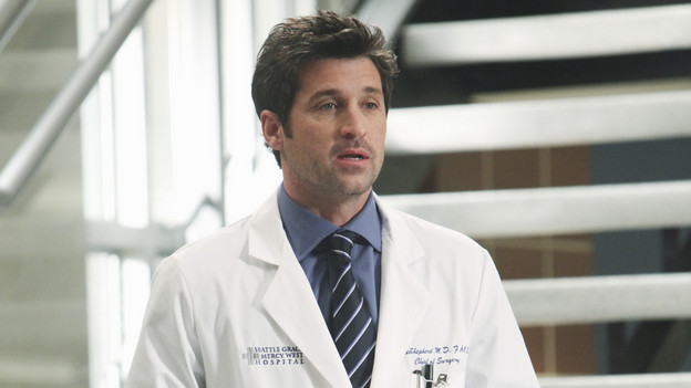 GREY'S ANATOMY - "State of Love and Trust" - As Derek begins his role as interim chief, he faces a potential lawsuit when Bailey and Meredith's patient awakens from anesthesia mid-surgery. Meanwhile, Teddy refuses to place Cristina on her service, as Arizona tests Alex out in Pediatrics, and Mark refuses to speak to a heartbroken Lexie, on "Grey's Anatomy," THURSDAY, FEBRUARY 4 (9:00-10:01 p.m., ET) on the ABC Television Network. (ABC/ADAM LARKEY)PATRICK DEMPSEY