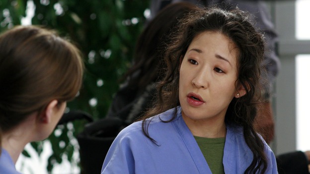 GREY'S ANATOMY - "Scars and Souvenirs" - The race for chief heats up after a new competitor enters the fray, tensions escalate between Izzie and George, and Callie must reveal a big secret. Meanwhile, Derek treats a patient near and dear to him, while Alex continues his work with Jane Doe, on "Grey's Anatomy," THURSDAY, MARCH 15 (9:00-10:01 p.m., ET) on the ABC Television Network. (ABC/RON TOM)ELLEN POMPEO, SANDRA OH