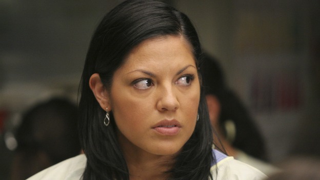GREY'S ANATOMY - "Freedom" - On the two-hour season finale of "Grey's Anatomy," Meredith and Derek have one last shot at a successful outcome in their clinical trial, as the other surgeons work together to free a boy from a hardening block of cement. Meanwhile, Izzie helps Alex care for an ailing Rebecca, and Lexie discovers critical information about George's intern status, on "Grey's Anatomy," THURSDAY, MAY 22 (9:00-11:00 p.m., ET) on the ABC Television Network. (ABC/MICHAEL DESMOND)SARA RAMIREZ