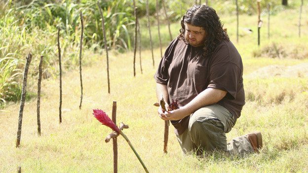 LOST - "Everybody Loves Hugo" - Hurley agonizes over what the group should do next, and Locke is curious about the new arrival to his camp, on "Lost," TUESDAY, APRIL 13 (9:00-10:02 p.m., ET) on the ABC Television Network. (ABC/MARIO PEREZ) JORGE GARCIA