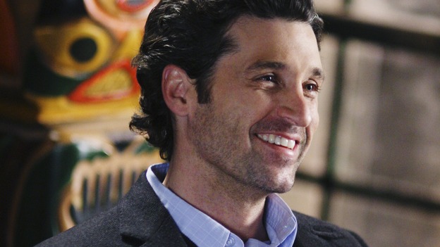 GREY'S ANATOMY - "Before and After" - Derek celebrates Archer's successful surgery, on "Grey's Anatomy," THURSDAY, FEBRUARY 12 (9:00-10:02 p.m., ET) on the ABC Television Network. (ABC/RICHARD CARTWRIGHT) PATRICK DEMPSEY