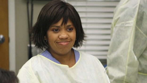 GREY'S ANATOMY - "Freedom" - On the two-hour season finale of "Grey's Anatomy," Meredith and Derek have one last shot at a successful outcome in their clinical trial, as the other surgeons work together to free a boy from a hardening block of cement. Meanwhile, Izzie helps Alex care for an ailing Rebecca, and Lexie discovers critical information about George's intern status, on "Grey's Anatomy," THURSDAY, MAY 22 (9:00-11:00 p.m., ET) on the ABC Television Network. (ABC/MICHAEL DESMOND)CHANDRA WILSON