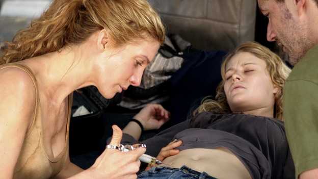 LOST - "One of Us" - Jack's joyous reunion with his fellow survivors is cut short when they realize that accompanying him is one of "The Others," and Claire is stricken by a mysterious, life-threatening illness, on "Lost," WEDNESDAY, APRIL 11 (10:00-11:00 p.m., ET), on the ABC Television Network. (ABC/MARIO PEREZ)ELIZABETH MITCHELL, EMILIE DE RAVIN, MATTHEW FOX