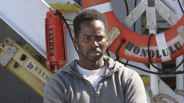 LOST - "Ji Yeon" - Juliet is forced to reveal some startling news to Jin when Sun threatens to move to Locke's camp. Meanwhile, Sayid and Desmond begin to get an idea of the freighter crew's mission when they meet the ship's Captain, on "Lost," THURSDAY, MARCH 13 (9:00-10:02 p.m., ET) on the ABC Television Network. (ABC/MARIO PEREZ) HAROLD PERRINEAU