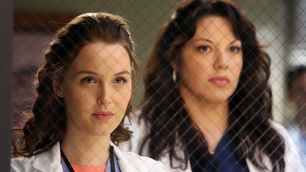 GREY'S ANATOMY - "The End is the Beginning is the End" - Meredith, Derek, Cristina and Arizona receive big news regarding the plane crash lawsuit, Richard avoids Catherine's romantic advances and Jackson takes on one of Mark Sloane's old patients. Meanwhile, Derek begins recovery on his hand, on "Grey's Anatomy," THURSDAY, JANUARY 17 (9:00-10:02 p.m., ET) on the ABC Television Network. (ABC/DANNY FELD)CAMILLA LUDDINGTON, SARA RAMIREZ