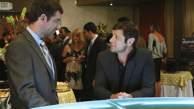 PRIVATE PRACTICE - "Tempting Faith" - Addison receives a surprise visit from her brother and fellow surgeon, Archer, and his presence not only causes trouble for her, but for Naomi and Sam as well. Meanwhile Meg returns to try to make it work with Pete, and a patient accused of a malicious crime stirs up anger and emotions, for both Violet and Dell, on "Private Practice," WEDNESDAY, NOVEMBER 26 (9:00-10:01 p.m., ET) on the ABC Television Network. (ABC/RICHARD CARTWRIGHT)DAVID SUTCLIFFE, GRANT SHOW