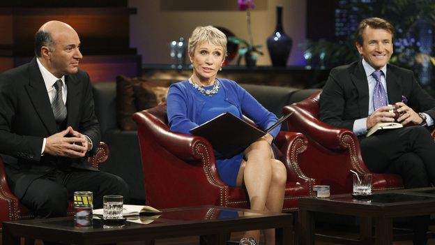 SHARK TANK -"Episode 204" -- Tempers flare when guest Shark Mark Cuban urges the entrepreneurs to stop negotiating with the other Sharks if they even want a chance to make a business deal with him. In this episode, a fireman from Arkansas brings an invention to the Shark Tank that could make millions and save lives; after creating an eco-friendly way to listen to music on the go, a duo from Chicago hope the Sharks will want to invest; a feisty, combative entrepreneur from Montclair, New Jersey seeks to cash in on the lucrative wedding business; and a man from Oklahoma hopes the Sharks will smell the money when he pitches his unique male-oriented brand of candles, on "Shark Tank," FRIDAY, MAY 6 (8:00-9:00 p.m., ET) on the ABC Television Network. (ABC/CRAIG SJODIN)KEVIN O'LEARY, BARBARA CORCORAN, ROBERT HERJAVEC