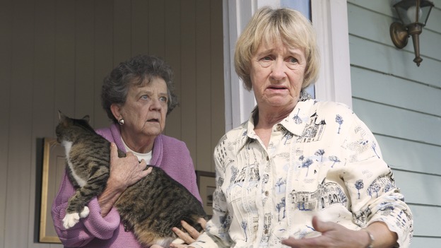 A Twister of Fate Lynette feared her family was lost after a tornado ripped through Wisteria Lane. Tom and the kids were in Mrs. McCluskey's house as it was reduced to rubble. Thankfully, they were pulled from the rubble one by one. Sadly, Karen's beloved friend, Ida, didn't survive the storm. 