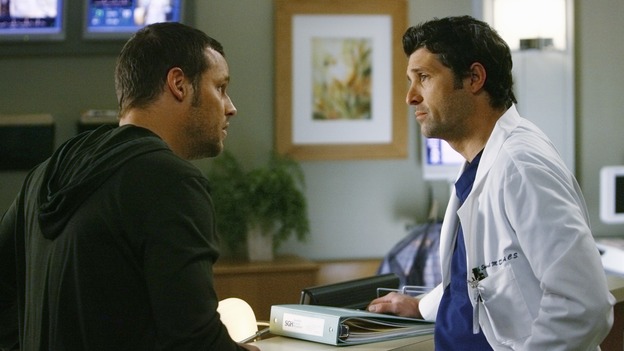 GREY'S ANATOMY - "Here's to Future Days" - Alex asks Derek what he would do if Meredith were sick and a risky surgery was the only thing that could save her, on "Grey's Anatomy," THURSDAY, MAY 14 (9:00-11:00 p.m., ET) on the ABC Television Network. JUSTIN CHAMBERS, PATRICK DEMPSEY
