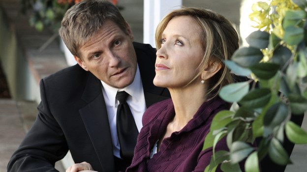 DESPERATE HOUSEWIVES - "We All Deserve to Die" - Determined to derail son Preston's marriage to Irina, Lynette discovers the truth about her future daughter-in-law, on ABC's "Desperate Housewives," SUNDAY, APRIL 18 (9:00-10:01 p.m., ET). Gaby offers to help out neighbors Bob and Lee in the most generous way, but does not consider the consequences; Bree begins to question Sam's motives; Susan gets creative to help Mike with his finances; and unbeknownst to Angie, Danny meets Patrick for the first time. (ABC/RON TOM) DOUG SAVANT, FELICITY HUFFMAN