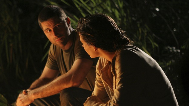 LOST -- "S.O.S." - Rose is surprisingly and vehemently opposed to Bernard's plan to create an S.O.S. signal; romantic sparks are rekindled between Jack and Kate when they trek into the jungle to propose a "trade" with "The Others"; and Locke begins to question his faith in the island, on "Lost," WEDNESDAY, APRIL 12 (9:00-10:01 p.m., ET), on the ABC Television Network. (ABC/MARIO PEREZ)MATTHEW FOX, EVANGELINE LILLY