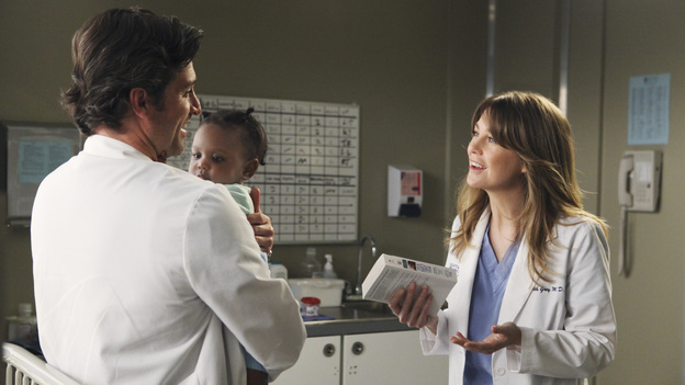 Season 7: - Meredith learns she has a "hostile uterus." This is what caused her miscarriage during the shooting. - Derek starts a clinical trial to find a cure for Alzheimer's. Meredith joins him in the search for a cure because her mother had the disease and she carries the gene for it.- Meredith is having trouble getting pregnant again. To increase her chances of conception, she starts to take fertility drugs. She is forced to stop when the drugs begin take her vision away. Meredith getting pregnant was not meant to be, but every cloud has a silver lining. Enter baby Zola. A little girl who is getting treated at Seattle Grace and stops crying the instant Meredith picks her up. Derek takes this as a sign that they should adopt her.- Adele, Richard's wife, has Alzheimer's. She gets into Derek and Meredith's clinical trial when it becomes apparent that this disease is starting to take over. The trial involves giving a group of patients either a placebo or the experimental drug, Adele is a patient slated to get the placebo. Meredith wanted to help Richard so she risks her career by switching Adele's placebo with the experimental drug.
