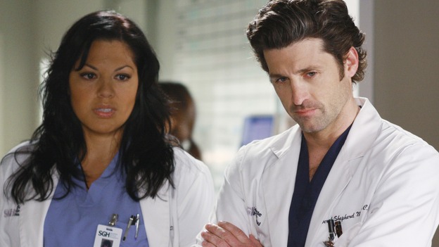 GREY'S ANATOMY - "These Ties That Bind" - Callie and Derek check on a patient, on "Grey's Anatomy," THURSDAY, NOVEMBER 13 (9:00-10:01 p.m., ET) on the ABC Television Network. (ABC/RON TOM) SARA RAMIREZ, PATRICK DEMPSEY