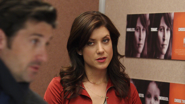 GREY'S ANATOMY - "Piece of My Heart" - Addison returns to Seattle Grace to perform an operation and is taken aback by all of the changes in her old co-workers' lives. Meanwhile Meredith and Derek's clinical trial has its first patient, and Rebecca/Ava returns with shocking news for Alex, on "Grey's Anatomy," THURSDAY, MAY 1 (9:00-10:01 p.m., ET) on the ABC Television Network. (ABC/CRAIG SJODIN)PATRICK DEMPSEY, KATE WALSH