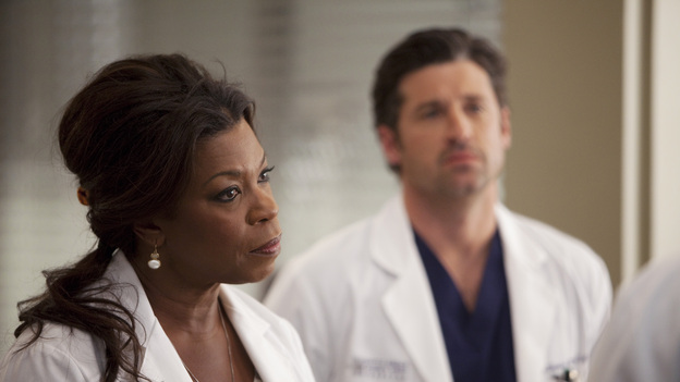 GREY'S ANATOMY - "The Girl with No Name" - The doctors work on a Jane Doe, who turns out to be the subject of a case that gained national interest; Cristina proves to be the highest in demand as the residents begin their interviews for post-residency positions at prospective hospitals; and Richard is faced with an unsettling realization when he visits Adele at Rose Ridge, on "Grey's Anatomy," THURSDAY, APRIL 19 (9:00-10:01 p.m., ET) on the ABC Television Network. (ABC/RANDY HOLMES)LORRAINE TOUSSAINT, PATRICK DEMPSEY