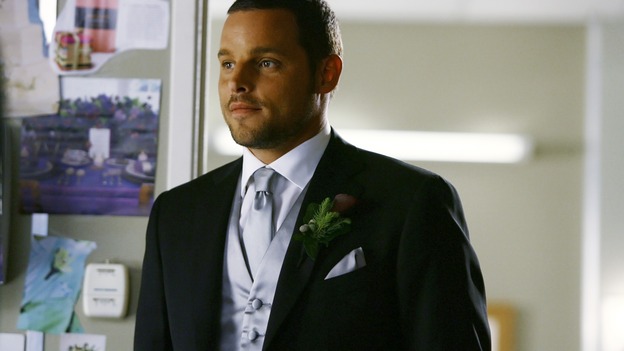 GREY'S ANATOMY - "What a Difference a Day Makes" - Alex shows off his tux to his bride-to-be, on "Grey's Anatomy," THURSDAY, MAY 7 (9:00-10:02 p.m., ET) on the ABC Television Network. (ABC/SCOTT GARFIELD) JUSTIN CHAMBERS