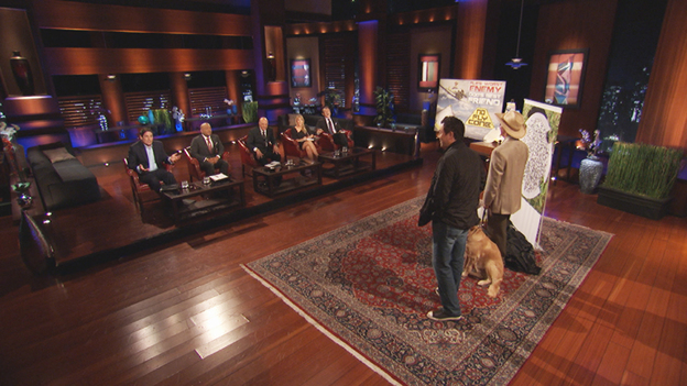 SHARK TANK 410A screen grab of Shark Tank ep 410 featuring guest Seth Macfarlane